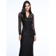 Women's Sexy Beach Casual Party Plus Size V Neck Bodycon Lace Maxi Dress