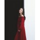 SINCE THENWomen's Solid Red / Black / Yellow Set,Boat Neck Long Sleeve